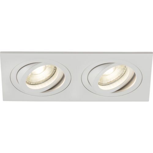 KNIGHTSBRIDGE AMBAR TWIN TILT SQUARE DOWNLIGHT WHITE