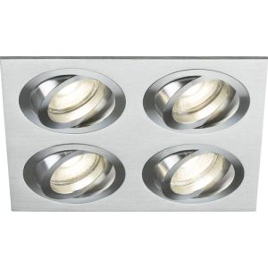 KNIGHTSBRIDGE AMBAR QUAD TILT SQUARE DOWNLIGHT BRUSHED CHROME