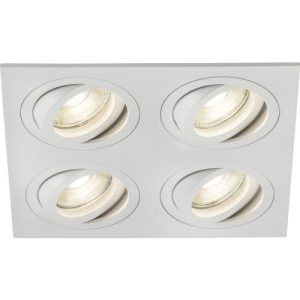KNIGHTSBRIDGE AMBAR QUAD TILT SQUARE DOWNLIGHT WHITE
