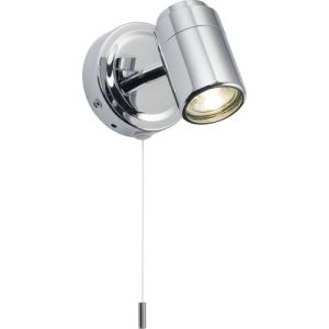 KNIGHTSBRIDGE 230V IP44 GU10 SINGLE SPOTLIGHT - CHROME