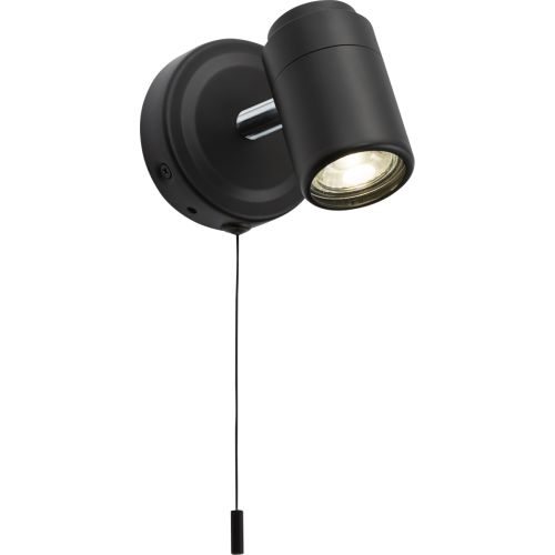 KNIGHTSBRIDGE 230V IP44 GU10 SINGLE SPOTLIGHT - MATT BLACK