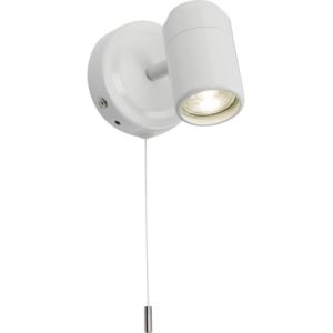 KNIGHTSBRIDGE 230V IP44 GU10 SINGLE SPOTLIGHT - MATT WHITE