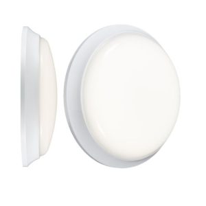 KNIGHTSBRIDGE 230V IP54 20W ROUND LED BULKHEAD