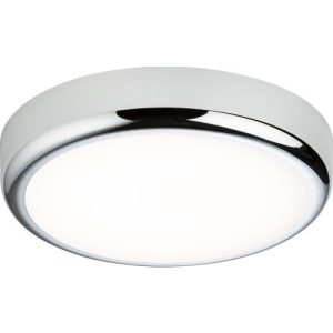 KNIGHTSBRIDGE 230V IP65 9W CCT ADJUSTABLE LED BULKHEAD C/W CHROME TRIM