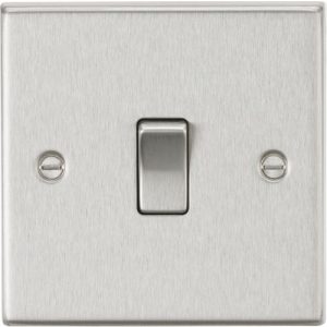 KNIGHTSBRIDGE 10AX 1G INTERMEDIATE SWITCH - SQUARE EDGE BRUSHED CHROME