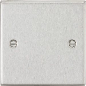 KNIGHTSBRIDGE 1G BLANKING PLATE - SQUARE EDGE BRUSHED CHROME