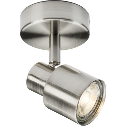 KNIGHTSBRIDGE 230V GU10 SINGLE SPOTLIGHT - BRUSHED CHROME