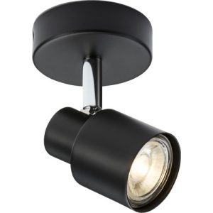 KNIGHTSBRIDGE 230V GU10 SINGLE SPOTLIGHT - MATT BLACK