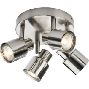 KNIGHTSBRIDGE 230V GU10 QUAD SPOTLIGHT - BRUSHED CHROME
