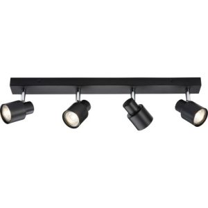 KNIGHTSBRIDGE 230V GU10 QUAD BAR SPOTLIGHT - MATT BLACK
