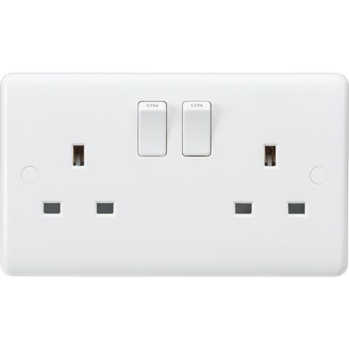 KNIGHTSBRIDGE CURVE 13A 2G SWITCHED SOCKET