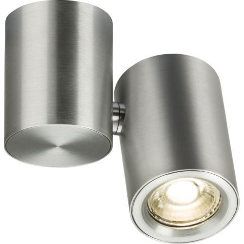 KNIGHTSBRIDGE DEE SINGLE SURFACE ADJUSTABLE ROUND SPOTLIGHT BRUSHED CHROME