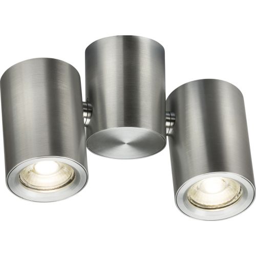 KNIGHTSBRIDGE DEE TWIN SURFACE ADJUSTABLE ROUND SPOTLIGHT BRUSHED CHROME
