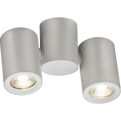 KNIGHTSBRIDGE DEE TWIN SURFACE ADJUSTABLE ROUND SPOTLIGHT WHITE