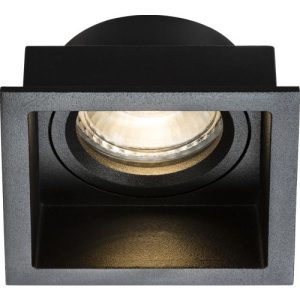 KNIGHTSBRIDGE DIPA SINGLE FIXED SQUARE ANTI-GLARE DOWNLIGHT BLACK