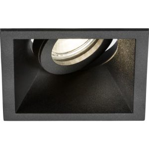 KNIGHTSBRIDGE DIPA SINGLE TILT SQUARE ANTI-GLARE DOWNLIGHT BLACK
