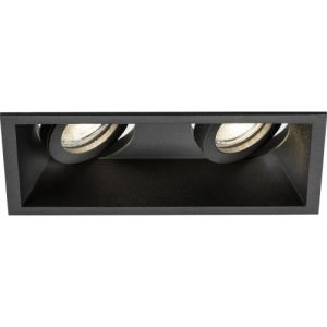 KNIGHTSBRIDGE DIPA TWIN TILT SQUARE ANTI-GLARE DOWNLIGHT BLACK