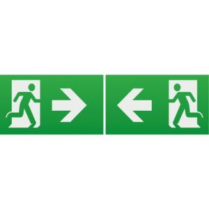 KNIGHTSBRIDGE RUNNING MAN LEGEND (KIT OF 2) WITH LEFT/RIGHT FACING ARROW FOR EMEXIT / EMLREC / EMLSUS / EMXST