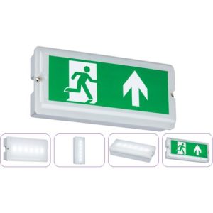 KNIGHTSBRIDGE 230V IP65 3W LED EMERGENCY BULKHEAD (MAINTAINED/ NON-MAINTAINED)