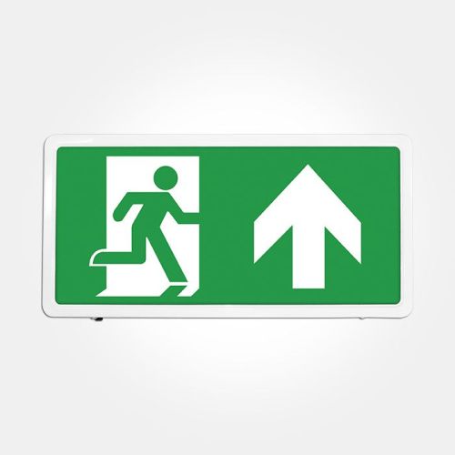 KNIGHTSBRIDGE 230V IP20 4W LED EMERGENCY EXIT SIGN - SELF-TEST+ LEGEND KIT