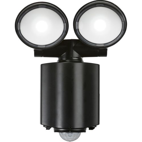 KNIGHTSBRIDGE 230V IP55 TWIN SPOT LED SECURITY LIGHT - BLACK