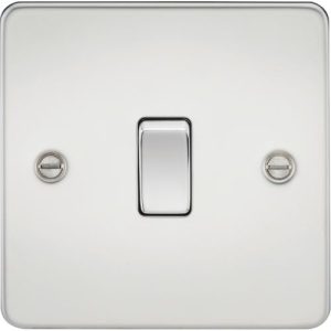 KNIGHTSBRIDGE FLAT PLATE 10AX 1G INTERMEDIATE SWITCH - POLISHED CHROME
