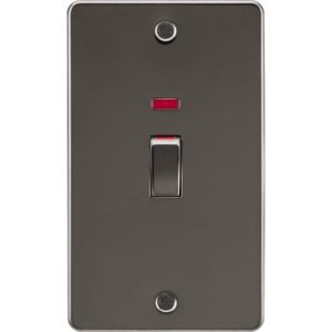 KNIGHTSBRIDGE 45A 2G DP SWITCH WITH NEON - GUNMETAL