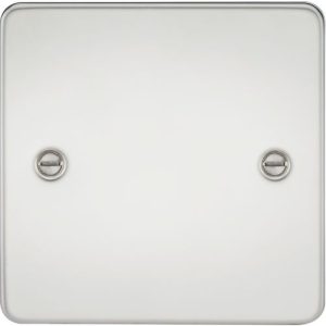 KNIGHTSBRIDGE FLAT PLATE 1G BLANKING PLATE - POLISHED CHROME