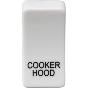 KNIGHTSBRIDGE SWITCH COVER "MARKED COOKER HOOD" - WHITE