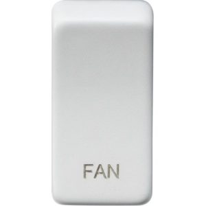 KNIGHTSBRIDGE SWITCH COVER "MARKED FAN" - MATT WHITE
