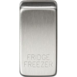 KNIGHTSBRIDGE SWITCH COVER "MARKED FRIDGE/FREEZER" - BRUSHED CHROME