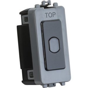 KNIGHTSBRIDGE 1G 1-WAY 10-200W (10-100W LED) TRAILING EDGE DIMMER (PRESS TYPE) - MATT BLACK