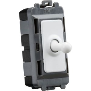 KNIGHTSBRIDGE 20AX INTERMEDIATE GRID TOGGLE SWITCH - MATT WHITE