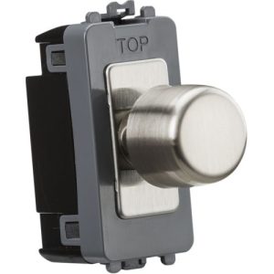 KNIGHTSBRIDGE GRID BRUSHED CHROME 10-150W INTELLIGENT LED DIMMER