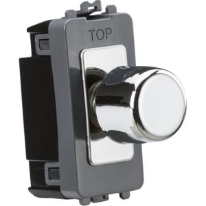 KNIGHTSBRIDGE 1G 2-WAY 10-200W (10-100W LED) TRAILING EDGE DIMMER - POLISHED CHROME