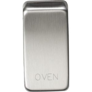 KNIGHTSBRIDGE SWITCH COVER "MARKED OVEN" - BRUSHED CHROME