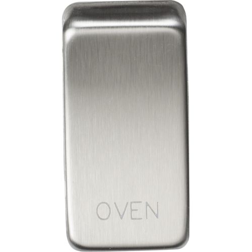KNIGHTSBRIDGE SWITCH COVER "MARKED OVEN" - BRUSHED CHROME