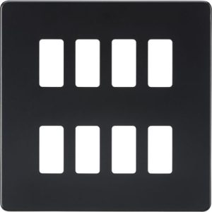 KNIGHTSBRIDGE S/LESS 8G GRID PLATE MATT BLACK