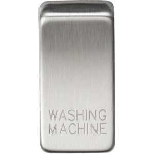 KNIGHTSBRIDGE SWITCH COVER "MARKED WASHING MACHINE" - BRUSHED CHROME