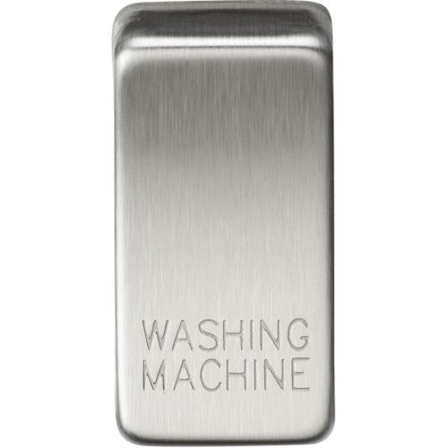 KNIGHTSBRIDGE SWITCH COVER "MARKED WASHING MACHINE" - BRUSHED CHROME