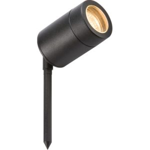 KNIGHTSBRIDGE 230V IP65 GU10 SPIKE LIGHT BLACK
