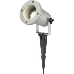 KNIGHTSBRIDGE 230V IP65 GU10 GROUND SPIKE - GREY
