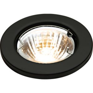 KNIGHTSBRIDGE IP20 12V 50W MAX. L/V MATT BLACK DOWNLIGHT WITH BRIDGE
