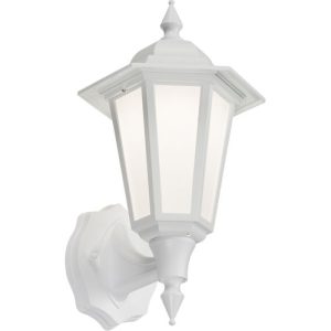 KNIGHTSBRIDGE 230V IP54 8W LED WALL LANTERN - WHITE