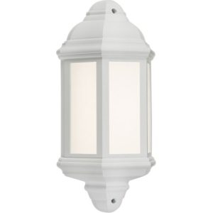 KNIGHTSBRIDGE 230V IP54 LED HALF WALL LANTERN - WHITE