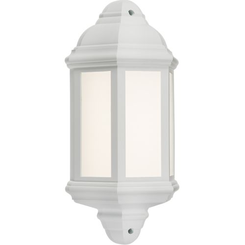 KNIGHTSBRIDGE 230V IP54 LED HALF WALL LANTERN - WHITE