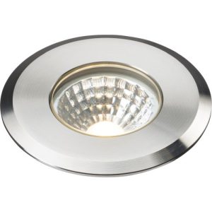 KNIGHTSBRIDGE 230V IP65 5W LED STAINLESS STEEL RECESSED GROUND LIGHT 3000K