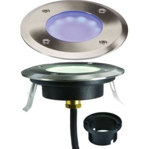 KNIGHTSBRIDGE 230V IP65 1.7W BLUE LED GROUND / DECK LIGHT
