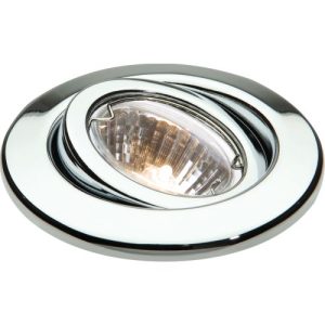 KNIGHTSBRIDGE IP20 12V 50W MAX. L/V CHROME GIMBAL DOWNLIGHT
