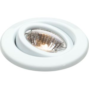 KNIGHTSBRIDGE IP20 12V 50W MAX. L/V WHITE GIMBAL DOWNLIGHT